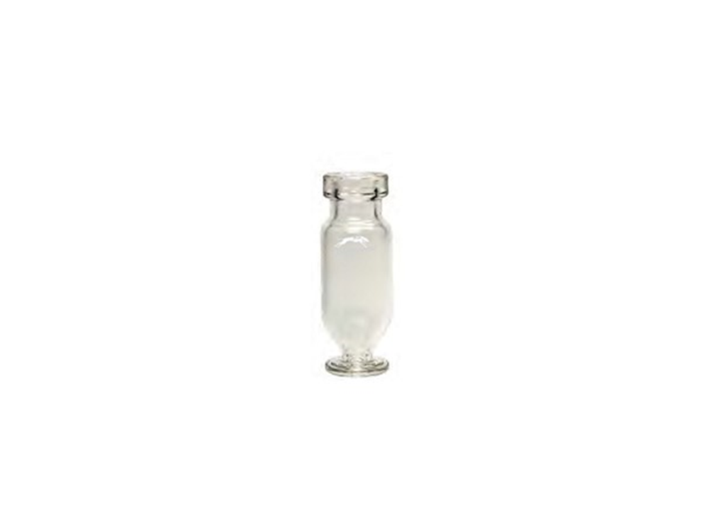 Picture of 1.1mL Crimp Top Wide Mouth V-Vial, Tapered Bottom with flat base, Clear Glass, 11mm Crimp Finish